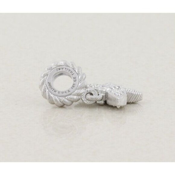 Sterling Silver Judith Ripka Cubic Zirconia Butterfly Dangle Charm - Picture 2 of 6